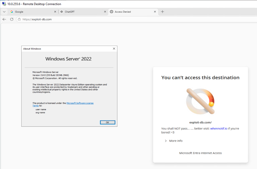EIA EFP auf Windows Server ohne GSA-Agent
