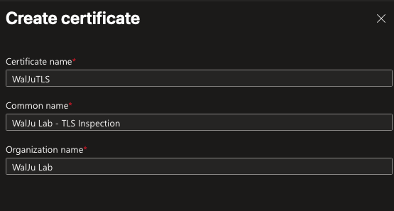 EIA TLS-Inspektion: CSR erstellen im Entra Admin Center
